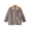 Ganni Leopard Print Midi Jacket