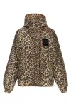 Ganni Leopard Raincoat Jacket In Animal Print
