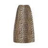 Ganni Womens Leopard Shirred-waist Leopard-pattern Regular-fit Organic-cotton Maxi Skirt In Multicolor