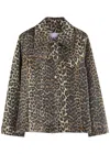 Ganni "leopard Print Denim Jacket" In Leopard