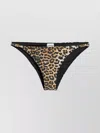 Ganni Leopard Print Stretch-design Swim Bottom
