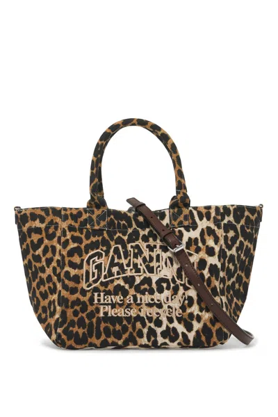 Ganni "leopard Print Tote Bag