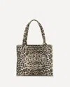 Ganni Large Easy Shopper Pocket Print In Brown
