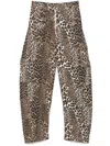 Ganni Leopard-print Trousers In Brown