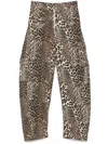 Ganni Leopard-print Trousers In Brown