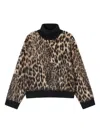 Ganni Leopard-print Turtleneck Sweater In Neutral