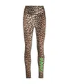Ganni Leopard-print Stretch Recycled Leggings In Nude