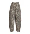 Ganni Stary Barrel Jeans In Leopard