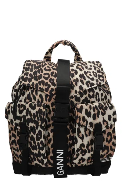 GANNI GANNI 'LEOPARD TECH' BACKPACK