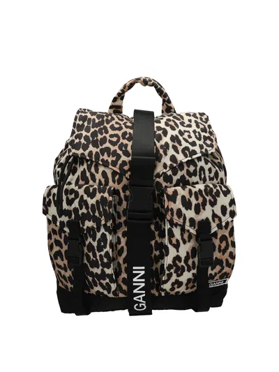 GANNI MOCHILA - LEOPARD TECH