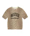 Ganni Leopard Print Wool Mix T-shirt