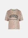 Ganni Leopradata Wool Blend T-shirt In Multi