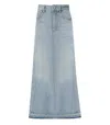 Ganni Light Blue Denim Skirt In Blue