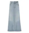 Ganni Light Blue Denim Skirt In Blue