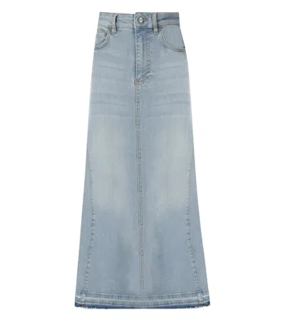 GANNI GANNI LIGHT BLUE DENIM SKIRT