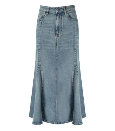 Ganni Light Blue Denim Skirt