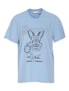 Ganni Future Basic Jersey Bunny Relaxed T-shirt Soft Chambray In Blue