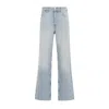 Ganni Izey Overdyead Heavy Denim Jeans In Blue