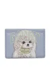 Ganni Light Blue Wallet With Print