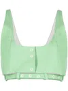 Ganni Synthetic Fibers T-shirt In Light Green