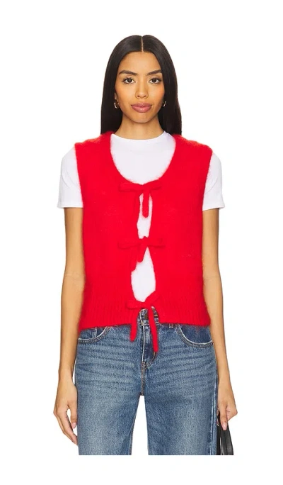 GANNI LIGHT MOHAIR TIE STRING VEST