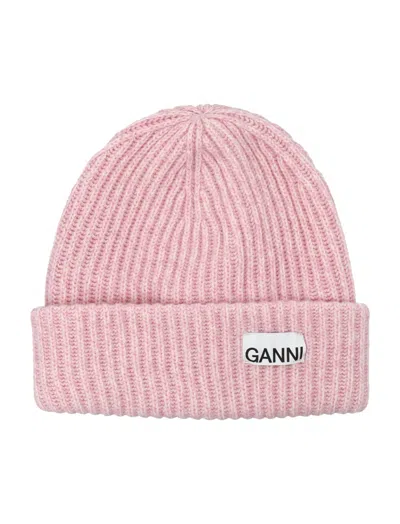 GANNI LIGHT PINK BEANIE