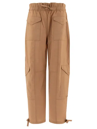 GANNI GANNI LIGHT SLUB HIGH WAIST POCKET PANTS