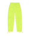 Ganni Light Slub Pocket Pants In Sulphur Spring In Green