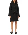Ganni Technical Twill Blazer For In Black