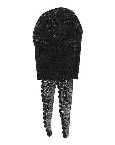 Ganni Lightweight Knitted Solid Color Beanie In Black