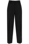 Ganni Lightweight Pants With Pleats Women In Black