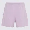 GANNI LILAC COTTON TRACK SHORTS