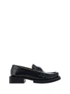Ganni Butterfly Logo Loafers In Black