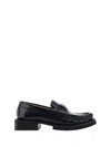 Ganni Black Patent Leather Loafers In Black