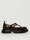 Ganni Brown Everyday Butterfly Mary Jane Loafers In Brown