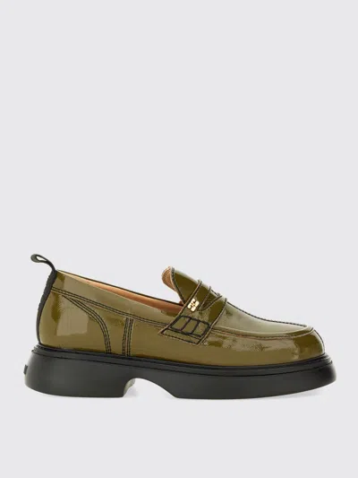 Ganni Loafers  Woman Color Green