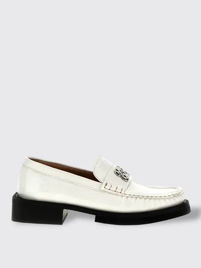 Ganni Logo-plaque Loafers In White