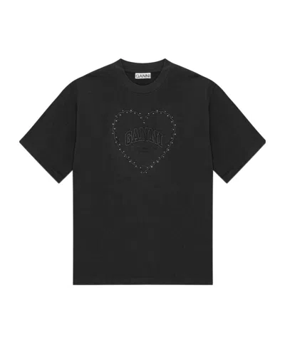 GANNI GANNI T-SHIRT WITH LOGO