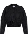 Ganni Casual Jacket In Black Polyester In Black