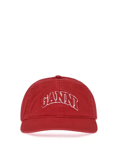 GANNI LOGO BASEBALL CAP