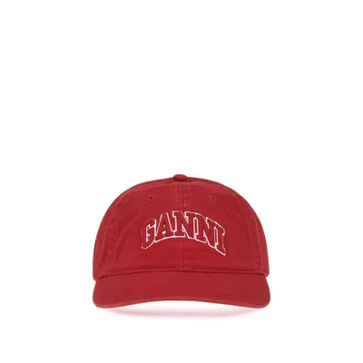 GANNI LOGO BASEBALL CAP