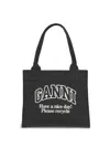 Ganni Logo Canvas Tote Bag