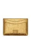 Ganni Logo Cardholder In Gold