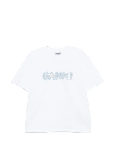 Ganni Logo Cotton T-shirt
