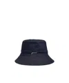Ganni Signature Recycled Denim Bucket Hat In Black