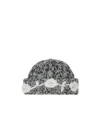 Ganni Womens Phantom Crochet Wool-blend Beanie In Orange