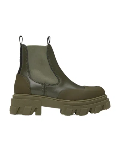 GANNI GANNI ROUND TOE ANKLE BOOTS