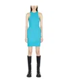 Ganni Alpaca And Wool-blend Minidress In Green