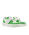 Ganni Logo-embossed Touch-strap Sneakers In White