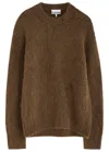 Ganni Brushed Long Sleeve Jumper In Brown